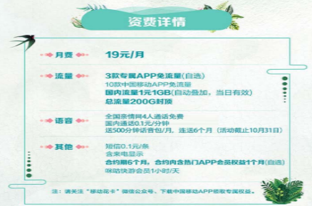 移动花卡宝藏版套餐资费 包含200G超多流量 移动花卡宝藏版套餐资费 包含200G超多流量